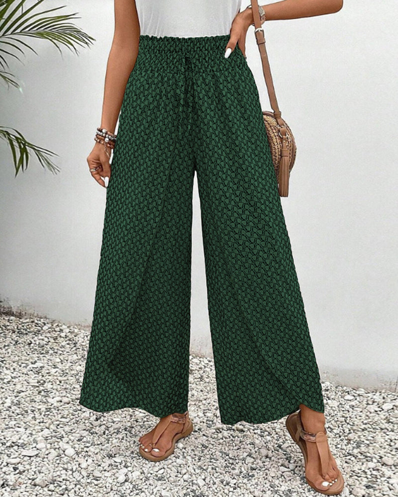 Lizzy | Hose mit weitem Bein und Geometrie-Druck
