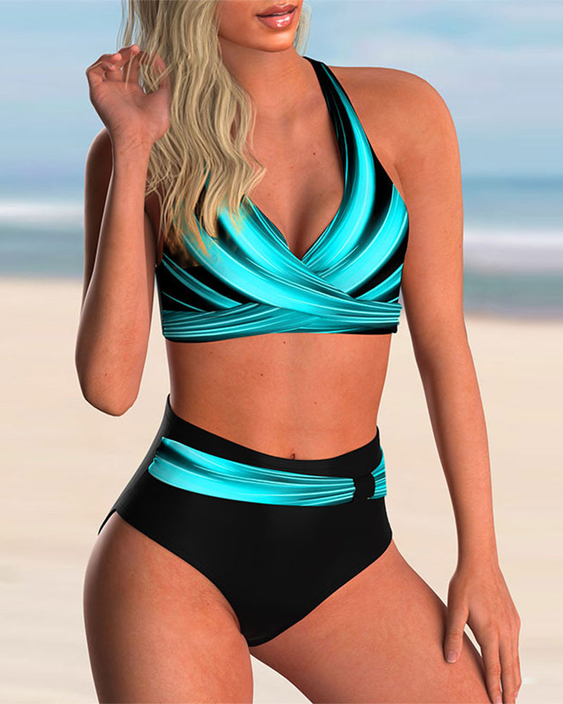 Liliana | Bikiniset mit Kreuzhals und Muster
