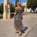 Lydia | Off-Shoulder Maxi-Kleid