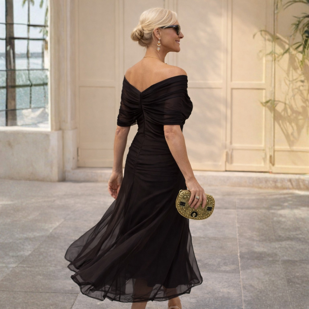 Lydia | Off-Shoulder Maxi-Kleid