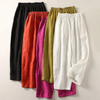 Amalia | Leichte Sommerhose aus Baumwolle & Leinen
