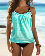 Augustus | Einfarbiger Tankini mit Leoparden-Design