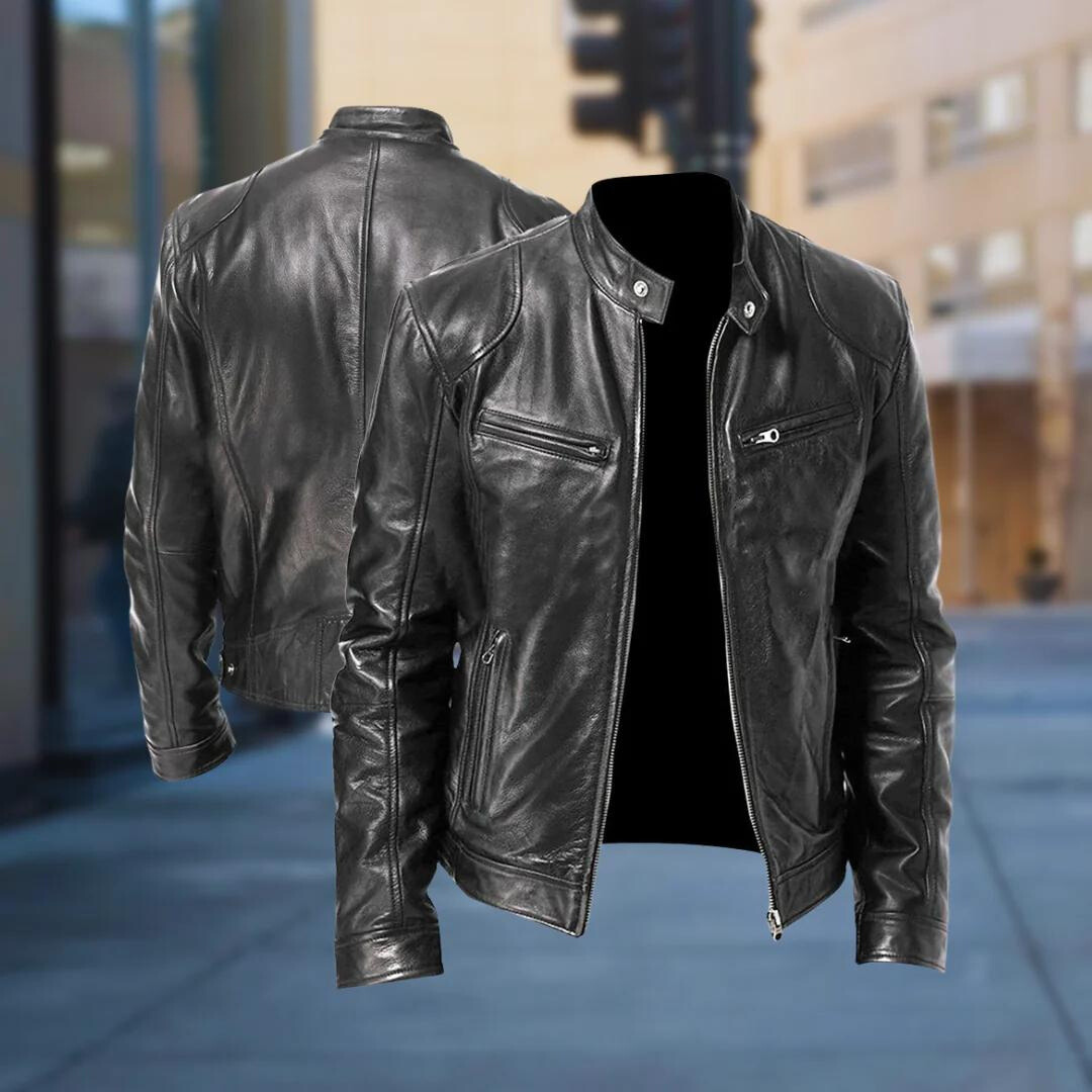 Calvin™ | Veganes Leder Herrenjacke