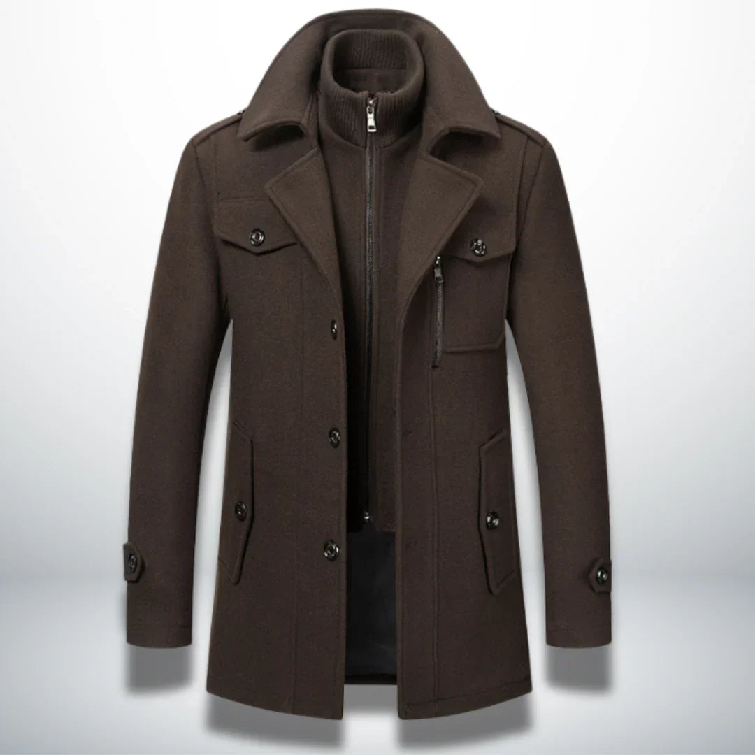 Nordelle | Luxuriöser Doppelkragen-Trenchcoat für Herren