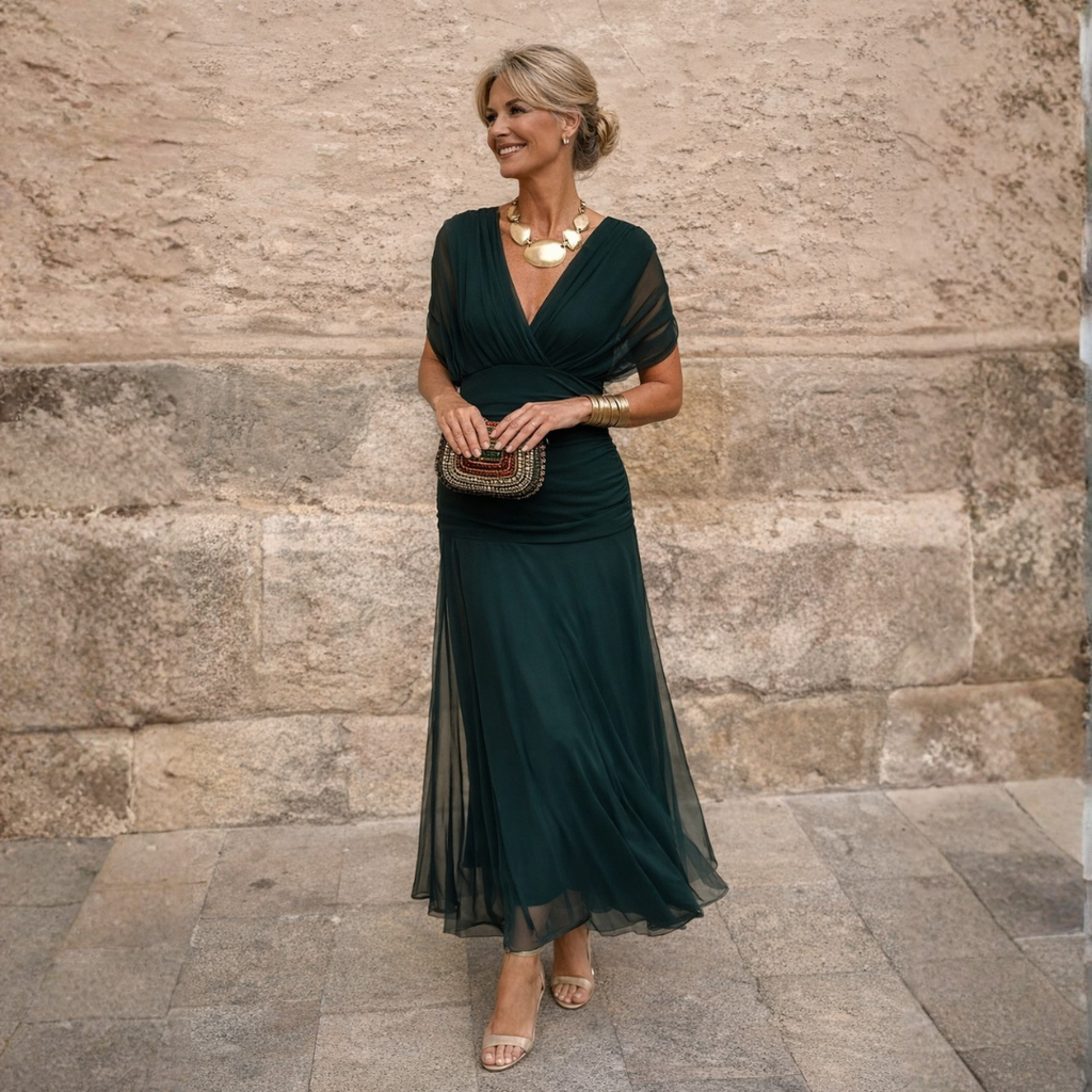 Lydia | Off-Shoulder Maxi-Kleid