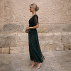 Lydia | Off-Shoulder Maxi-Kleid
