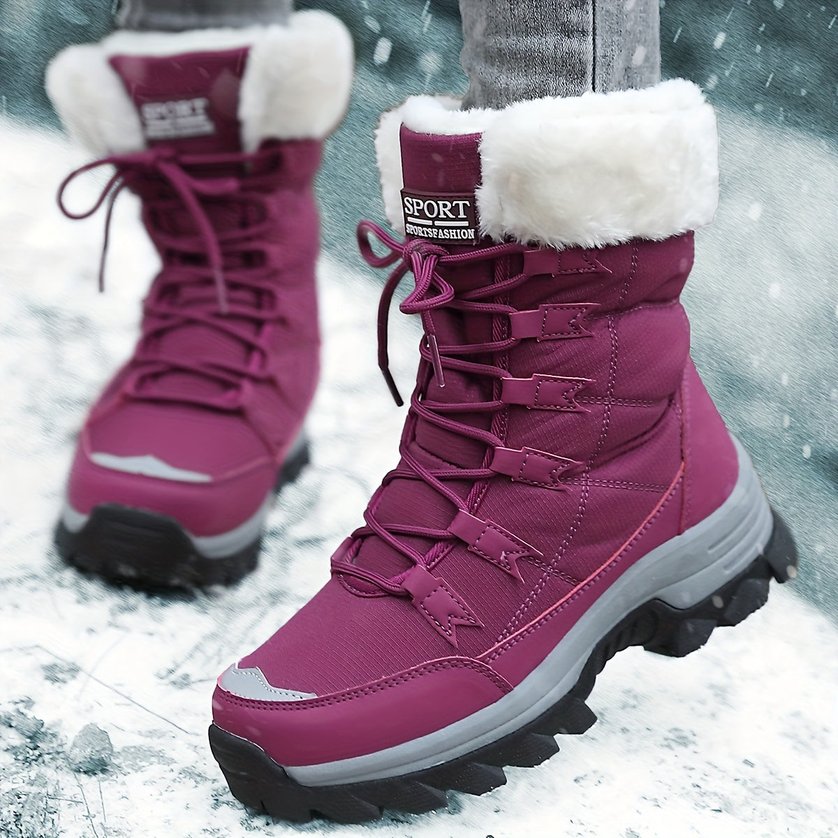 Damen Warme Winterstiefel – Braunes Leder, Wasserdicht und Isolierend für Kalte Tage