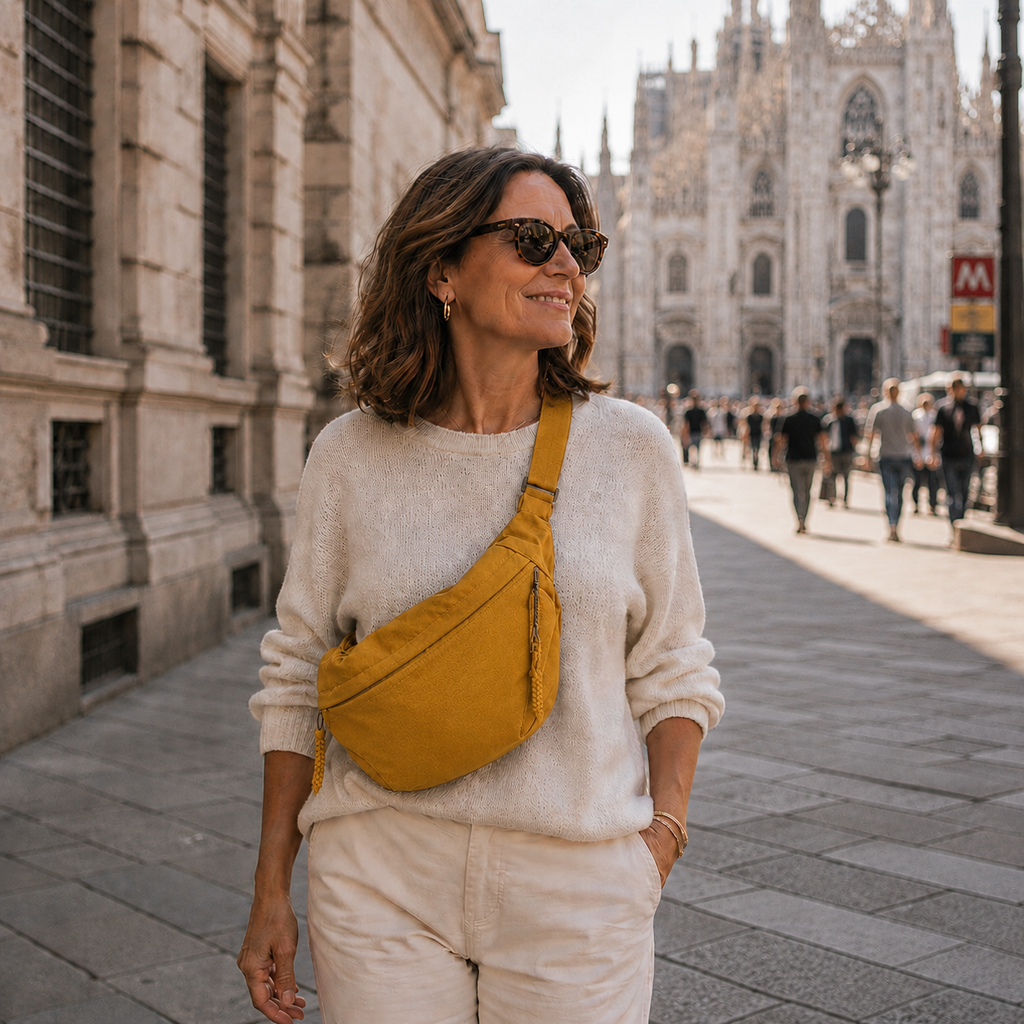 Fernanda | Schultertasche Ocker