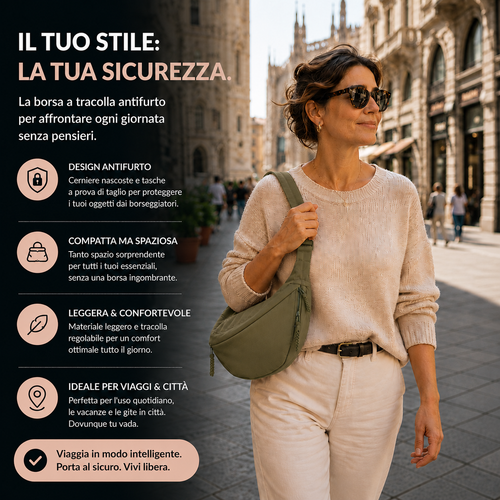 Agata | Schultertasche Olivgrün