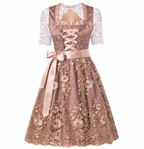 Katharina | Luxuriöses Spitzen-Dirndl in Champagner