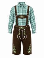 Sepp | Herren Trachten-Set mit Lederhosen & Karo-Hemd