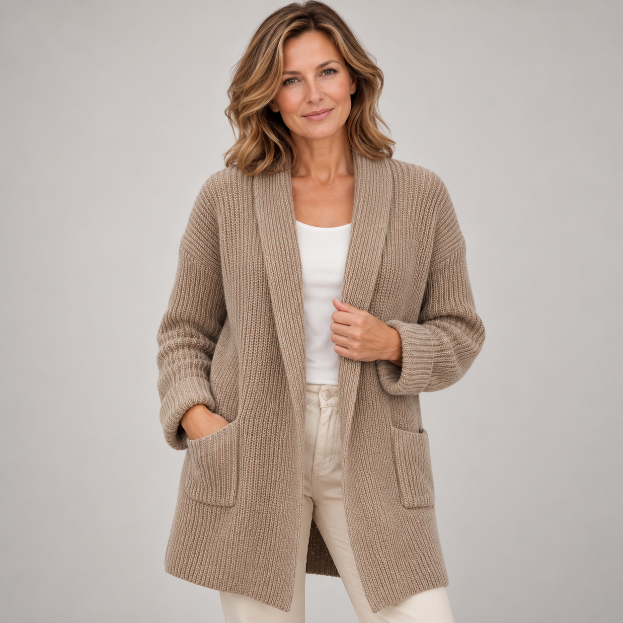 Damen Weiche Strickjacke – Lässig für Herbst und Winter