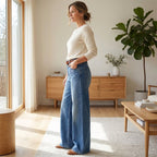 Lara| Weite High-Waist-Jeans im Vintage-Look