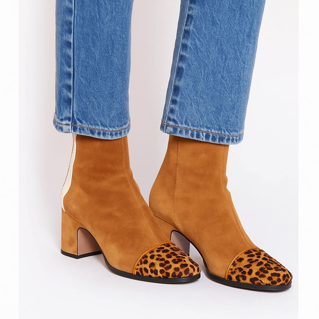 Vivienne | Moderne Kontrast-Stiefeletten