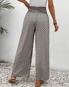 Lizzy | Hose mit weitem Bein und Geometrie-Druck