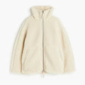 Celeste Luxe Teddy Coat – Oversized Shearling-Stil mit Stehkragen & Reißverschluss