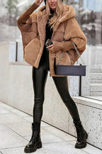 Kris Oversized Winterjacke | Damenjacke mit Kapuze und mehrfarbigem Design