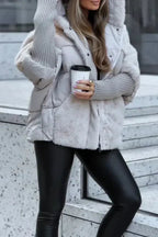 Kris Oversized Winterjacke | Damenjacke mit Kapuze und mehrfarbigem Design