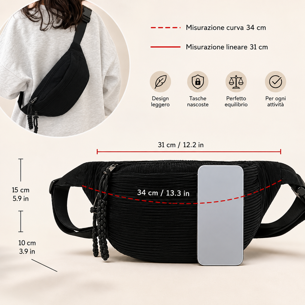 Olga | Schultertasche Cord