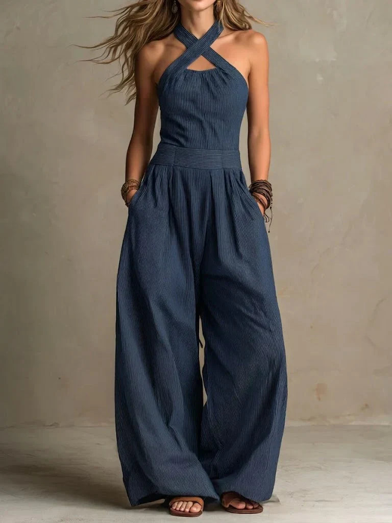 ADRIANA | Eleganter Jumpsuit mit Halterneck-Ausschnitt